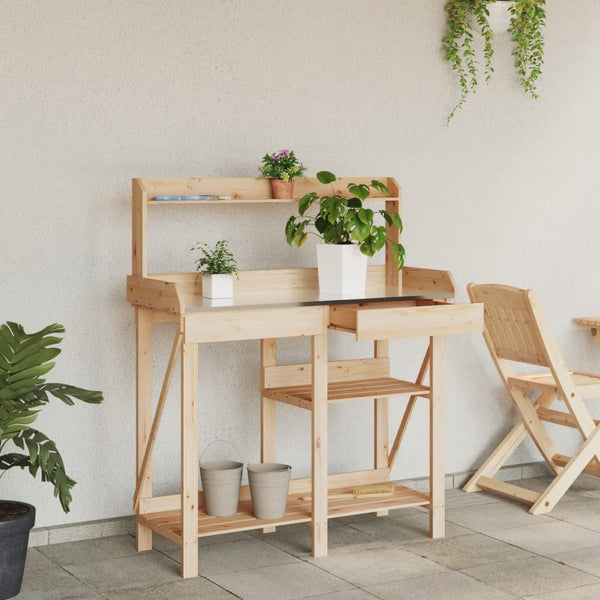 Potting Bench With Shelves Solid Wood Fir Plant Stands