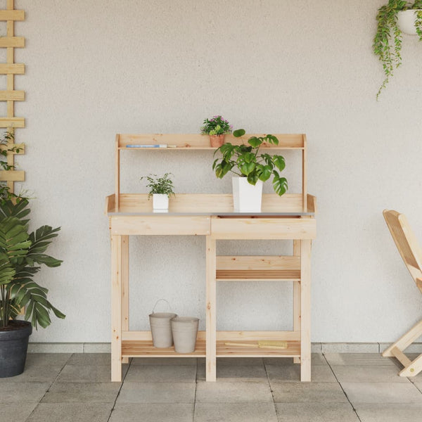 Potting Bench With Shelves Solid Wood Fir Plant Stands