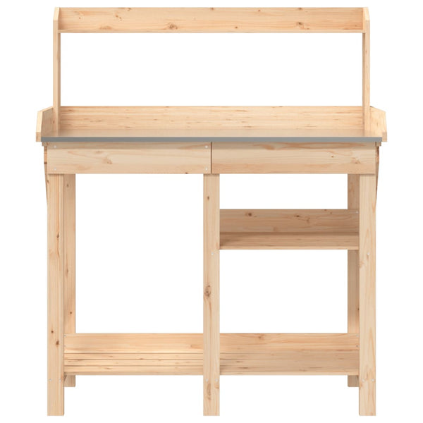 Potting Bench With Shelves Solid Wood Fir Other Garden Hand Tools & Equipment