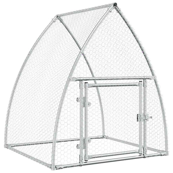 Vidaxl Chicken Cage Silver 100X105x120 Cm Galvanised Steel Small Animal Cages & Hutches