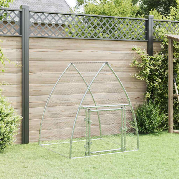 Vidaxl Chicken Cage Silver 100X105x120 Cm Galvanised Steel Small Animal Cages & Hutches