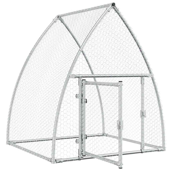 Vidaxl Chicken Cage Silver 100X105x120 Cm Galvanised Steel Small Animal Cages & Hutches