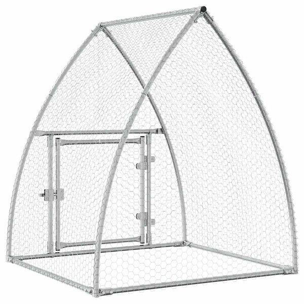 Vidaxl Chicken Cage Silver 100X105x120 Cm Galvanised Steel Small Animal Cages & Hutches