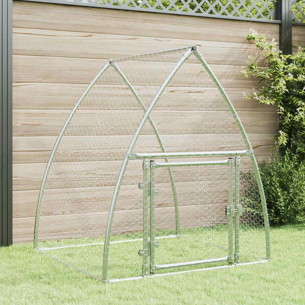 Vidaxl Chicken Cage Silver 100X105x120 Cm Galvanised Steel Small Animal Cages & Hutches