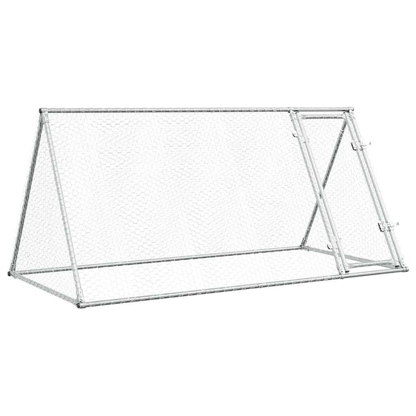 Vidaxl Chicken Cage Silver 200X105x91 Cm Galvanised Steel Small Animal Cages & Hutches