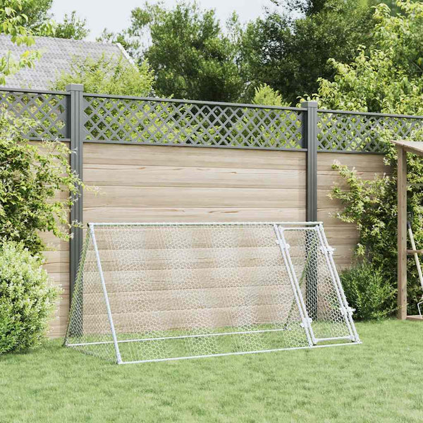 Vidaxl Chicken Cage Silver 200X105x91 Cm Galvanised Steel Small Animal Cages & Hutches