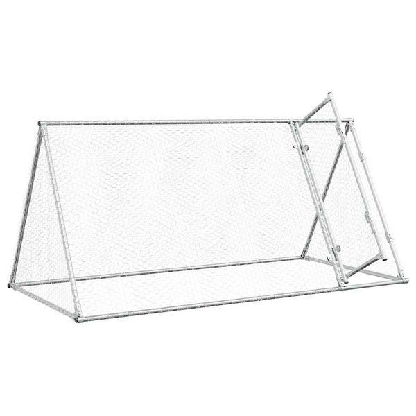 Vidaxl Chicken Cage Silver 200X105x91 Cm Galvanised Steel Small Animal Cages & Hutches