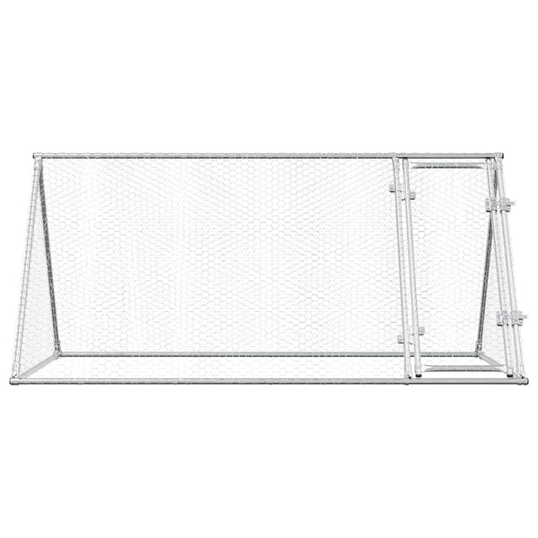 Vidaxl Chicken Cage Silver 200X105x91 Cm Galvanised Steel Small Animal Cages & Hutches
