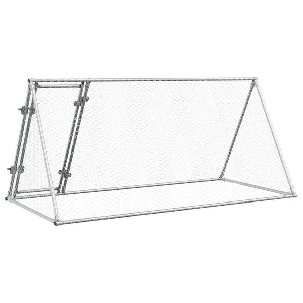 Vidaxl Chicken Cage Silver 200X105x91 Cm Galvanised Steel Small Animal Cages & Hutches