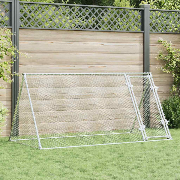 Vidaxl Chicken Cage Silver 200X105x91 Cm Galvanised Steel Small Animal Cages & Hutches