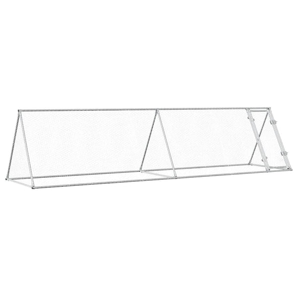 Vidaxl Chicken Cage Silver 400X105x91 Cm Galvanised Steel Small Animal Cages & Hutches