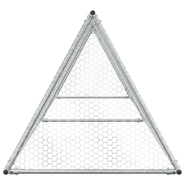 Vidaxl Chicken Cage Silver 400X105x91 Cm Galvanised Steel Small Animal Cages & Hutches