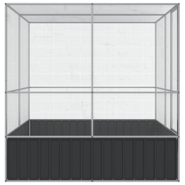 Aviary Silver 211X207x212 Cm Steel Bird Cages