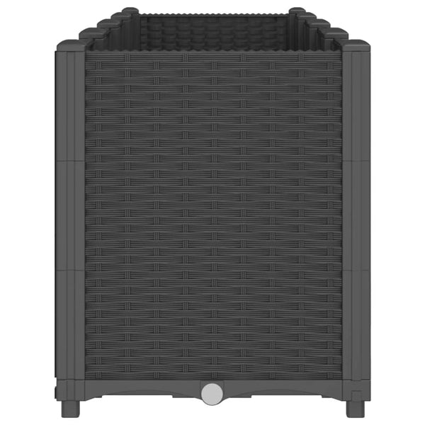 Vidaxl Garden Planter Black 160X40x53 Cm Pp Planters & Vases