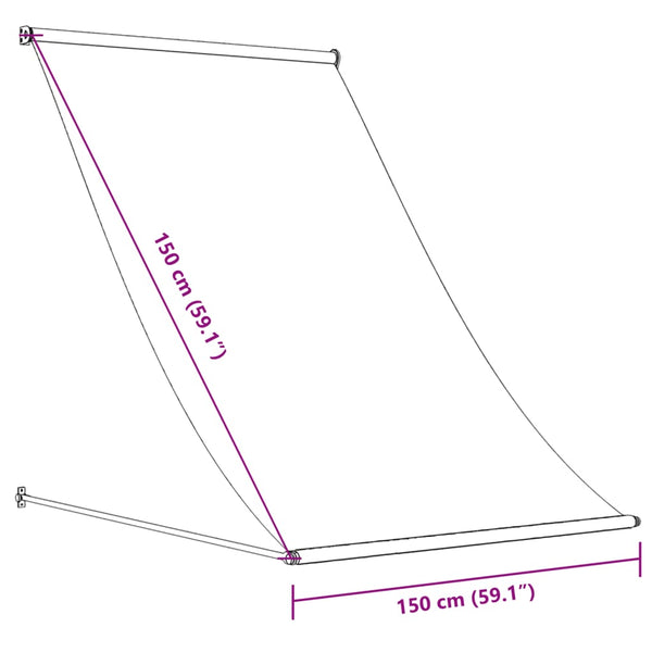 Retractable Awning Anthracite 150X150 Cm Fabric And Steel Awning & Canopy Parts