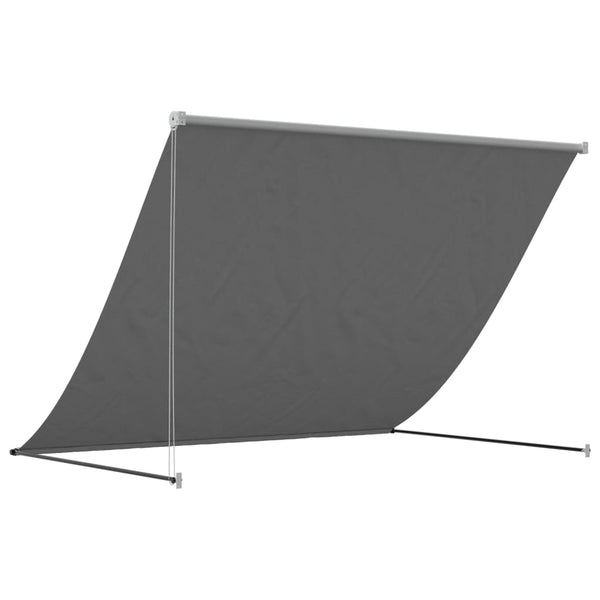 Retractable Awning Anthracite 200X150 Cm Fabric And Steel Awning & Canopy Parts