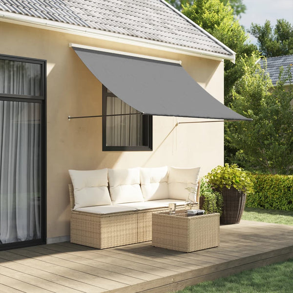 Retractable Awning Anthracite 200X150 Cm Fabric And Steel Awning & Canopy Parts