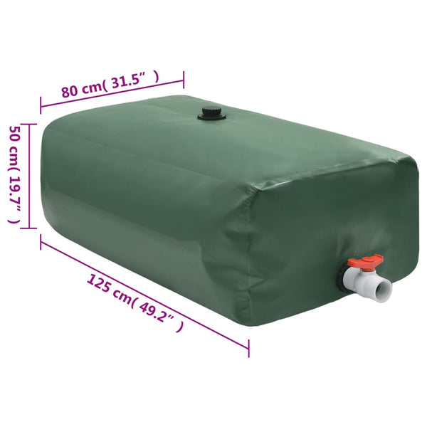 Vidaxl Water Tank With Tap Foldable 500 L Pvc Water Pumps & Pressure Tanks