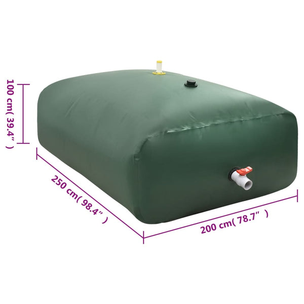 Vidaxl Water Tank With Tap Foldable 5000 L Pvc Water Pumps & Pressure Tanks