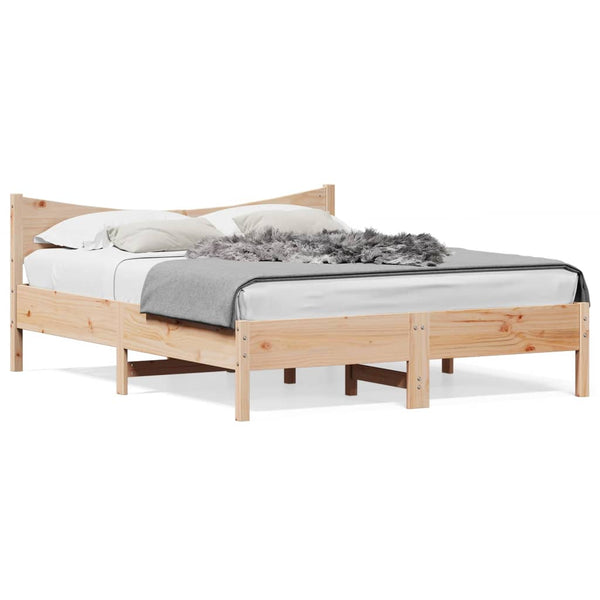Vidaxl Bed Frame Without Mattress 150X200 Cm Solid Wood Pine Double Bed Frames