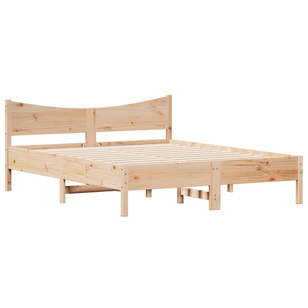 Vidaxl Bed Frame Without Mattress 150X200 Cm Solid Wood Pine Double Bed Frames