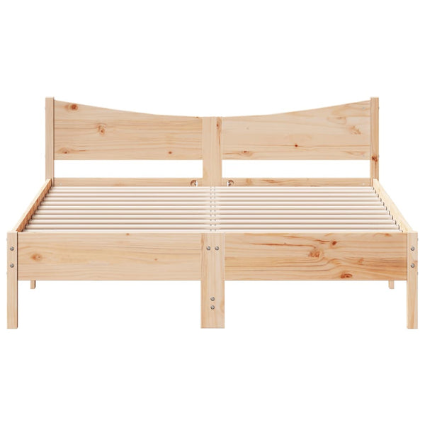 Vidaxl Bed Frame Without Mattress 150X200 Cm Solid Wood Pine Double Bed Frames
