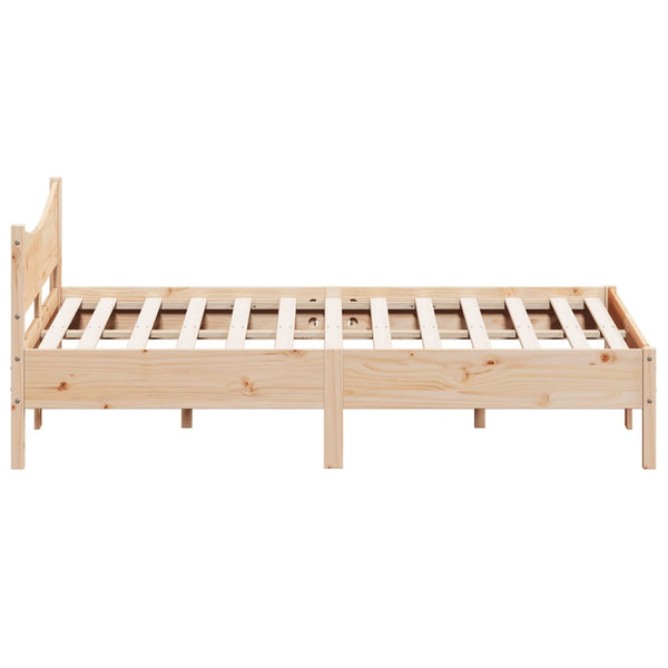 Vidaxl Bed Frame Without Mattress 150X200 Cm Solid Wood Pine Double Bed Frames