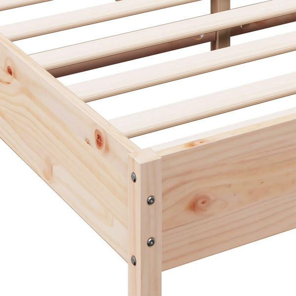 Vidaxl Bed Frame Without Mattress 150X200 Cm Solid Wood Pine Double Bed Frames