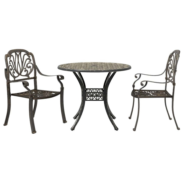 Vidaxl 3 Piece Bistro Set Bronze Cast Aluminium Other Patio & Garden Furniture