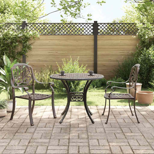 Vidaxl 3 Piece Bistro Set Bronze Cast Aluminium Other Patio & Garden Furniture