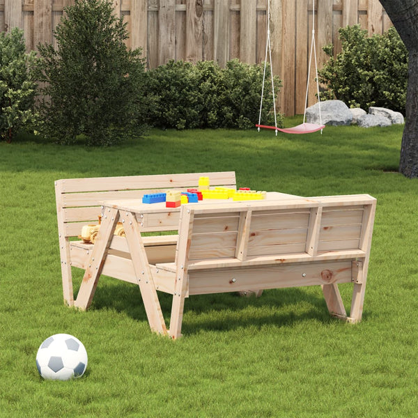 Vidaxl Picnic Table For Kids 88X122x58 Cm Solid Wood Pine Camping Tables