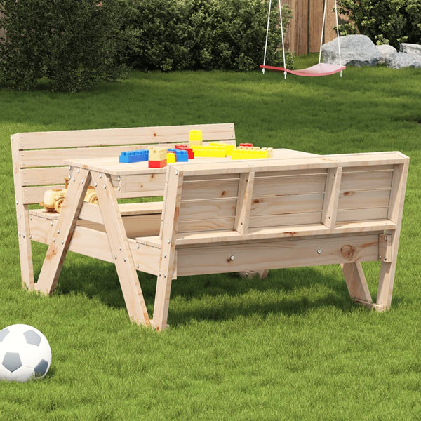 Vidaxl Picnic Table For Kids 88X122x58 Cm Solid Wood Pine Camping Tables