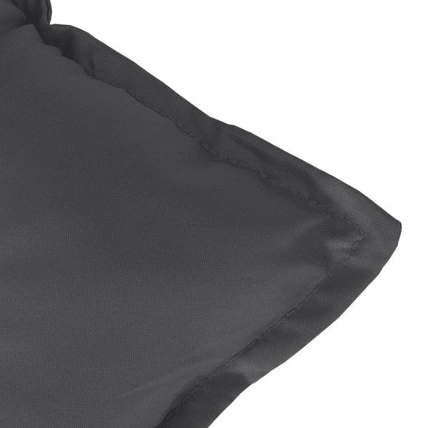 Highback Chair Cushions 6 Pcs Melange Anthracite 120X50x7 Cm Fabric Patio Furniture Cushions & Pads