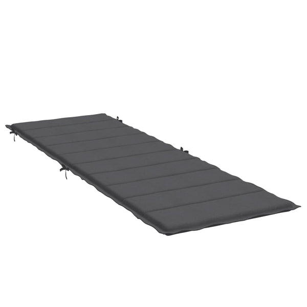 Vidaxl Sun Lounger Cushion Melange Anthracite 186X58x3 Cm Fabric Patio Furniture Cushions & Pads