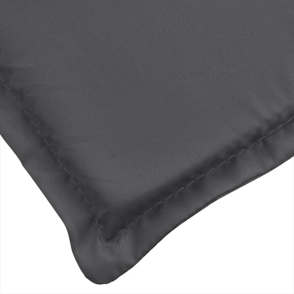 Vidaxl Sun Lounger Cushion Melange Anthracite 186X58x3 Cm Fabric Patio Furniture Cushions & Pads