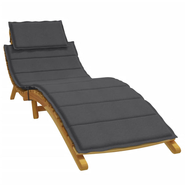Vidaxl Sun Lounger Cushion Melange Anthracite 186X58x3 Cm Fabric Patio Furniture Cushions & Pads