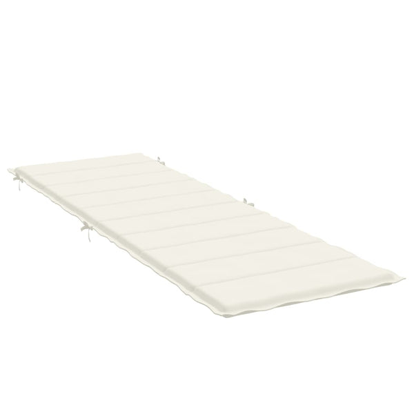 Vidaxl Sun Lounger Cushion Melange Cream 186X58x3 Cm Fabric Patio Furniture Cushions & Pads