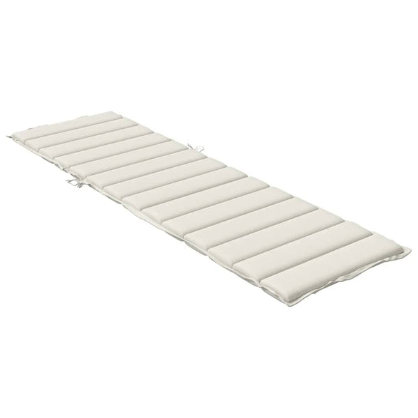 Vidaxl Sun Lounger Cushion Melange Cream 200X70x4 Cm Fabric Patio Furniture Cushions & Pads
