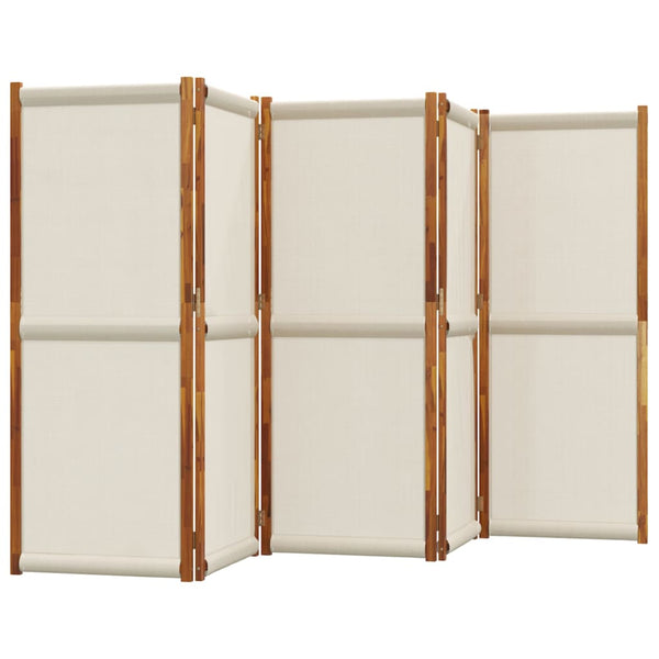 Vidaxl 5 Panel Room Divider Light Grey 350X180 Cm Screens & Room Dividers