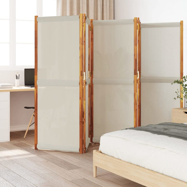 Vidaxl 5 Panel Room Divider Light Grey 350X180 Cm Screens & Room Dividers