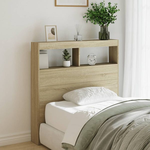 Vidaxl Headboard Cabinet With Led Sonoma Oak 100 Cm Headboards & Footboards