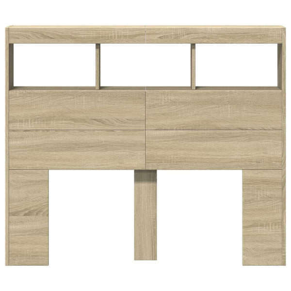 Vidaxl Headboard Cabinet With Led Sonoma Oak 120 Cm Headboards & Footboards