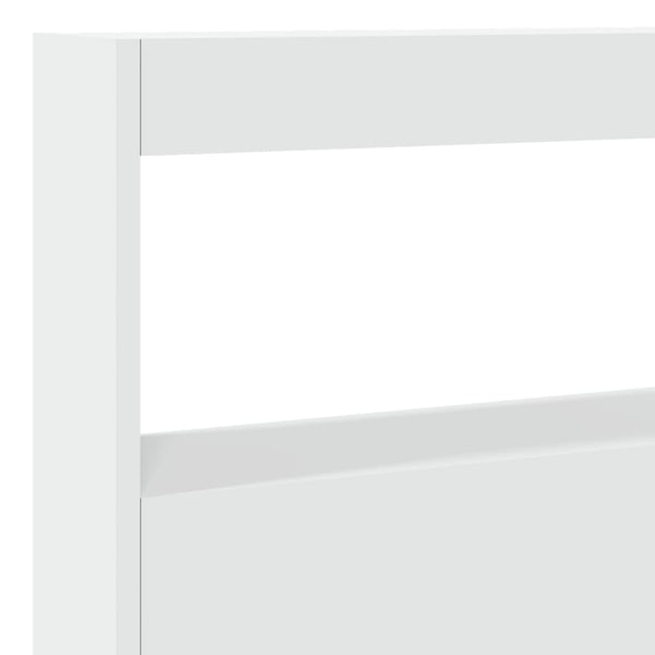 Headboards & Footboards Headboard Cabinet With Led White 140X17x102 Cm