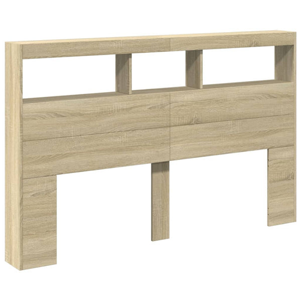 Headboard Cabinet With Led Sonoma Oak 160X17x102 Cm Headboards & Footboards
