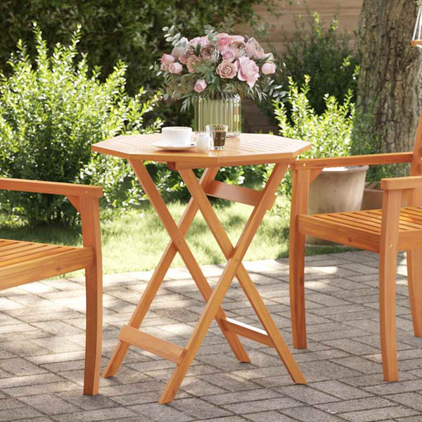 Vidaxl Folding Garden Table 70X75 Cm Solid Wood Acacia Patio & Garden Tables