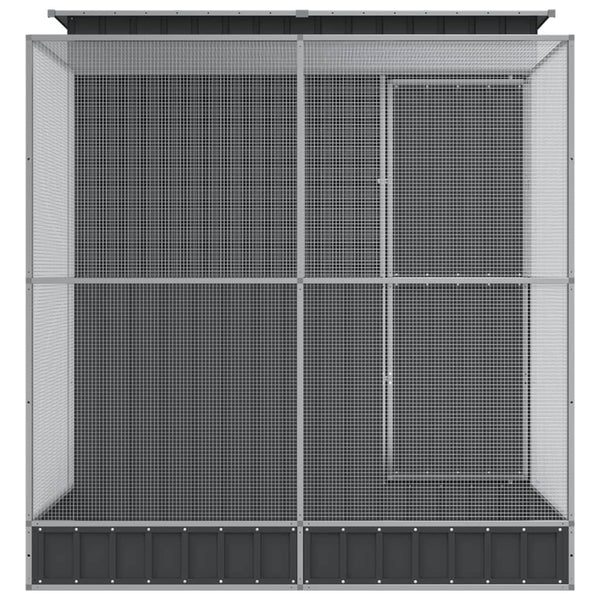 Vidaxl Aviary With Extension Silver 209X203x216 Cm Steel Bird Cages