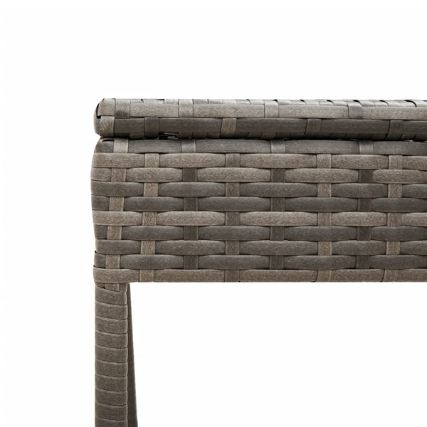 Vidaxl Sun Loungers 2 Pcs With Table Grey Poly Rattan Other Patio & Garden Furniture