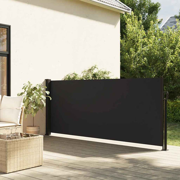 Vidaxl Retractable Side Awning Black 117X300 Cm Awning & Canopy Parts