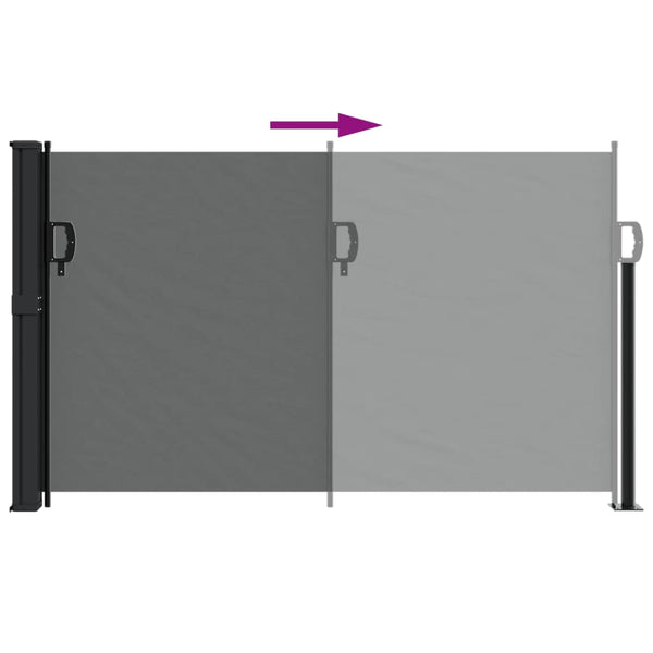 Retractable Side Awning Anthracite 120X500 Cm Awning & Canopy Parts