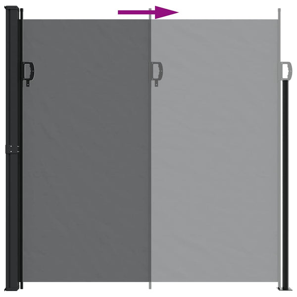 Vidaxl Retractable Side Awning Black 200X600 Cm Awning & Canopy Parts